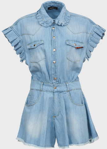 Комбинезон J.B4 (Just Before) голубой кэжуал