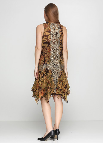 Коричневое кэжуал платье Ralph Lauren с цветочным принтом