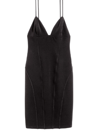 Черное кэжуал платье H&M однотонное