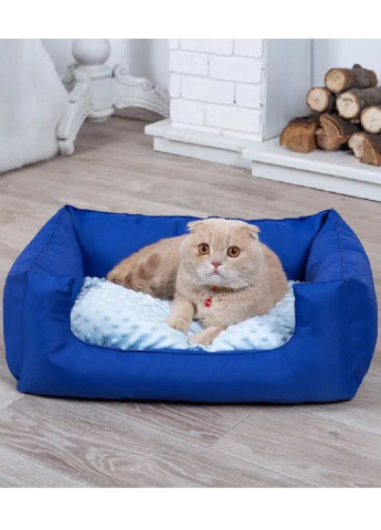 Лежак лежанка для котів та собак спальне місце 60х45 см (879543-De) Синій Francesco Marconi (250472305)