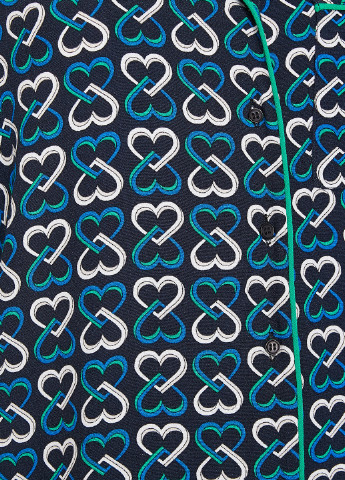 Темно-синяя кэжуал рубашка с абстрактным узором KOTON