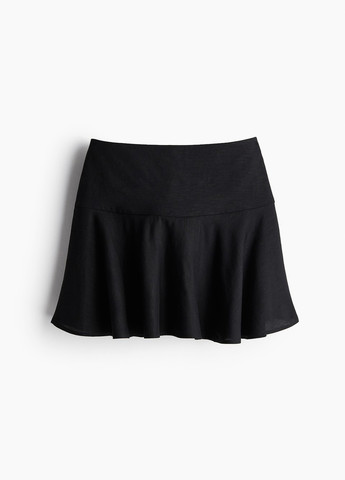 Черная кэжуал однотонная юбка H&M
