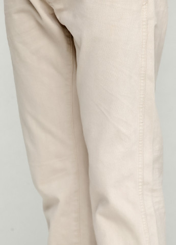 Бежевые джинсовые демисезонные прямые брюки Gap