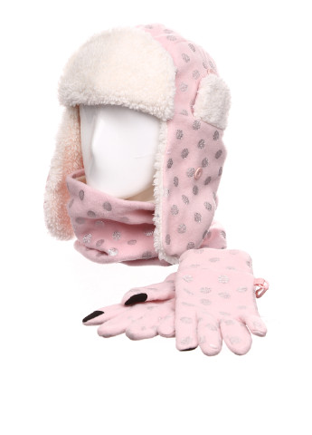 Розовый зимний комплект (шапка, шарф-снуд, перчатки) Banana Republic