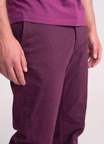 Бордовые кэжуал демисезонные прямые брюки SELA