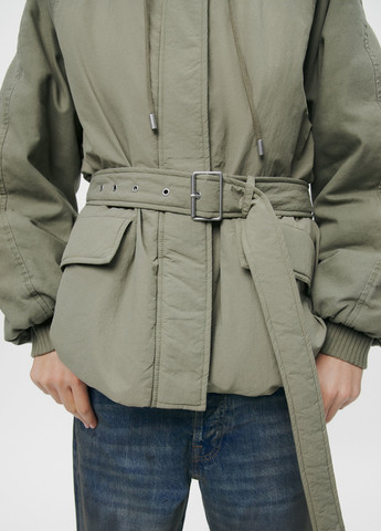 Оливкова демісезонна куртка Zara