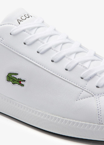 Белые демисезонные кроссовки Lacoste