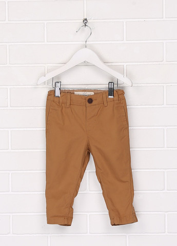 Коричневые кэжуал демисезонные брюки зауженные H&M