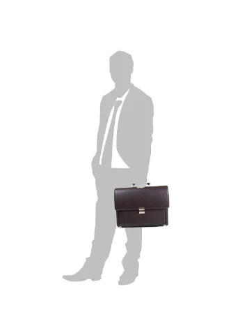 Мужской кожаный портфель 38х29х7 см Karya (253031955)