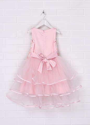 Розовое праздничный платье миди Sasha однотонное