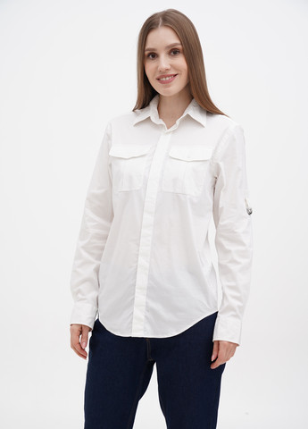 Белая кэжуал рубашка однотонная Ralph Lauren