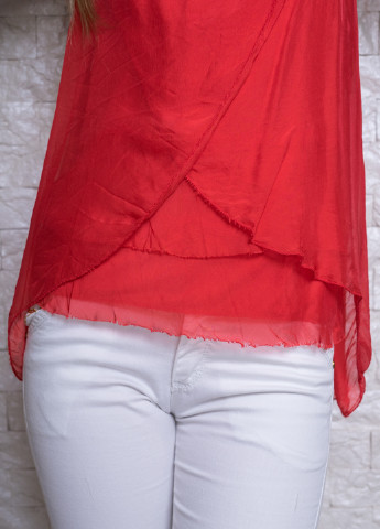 Красная летняя блуза Pura Seta