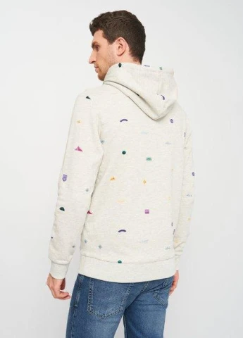 Худі,сірий в кольорові візерунки, JACK&JONES (255192818)