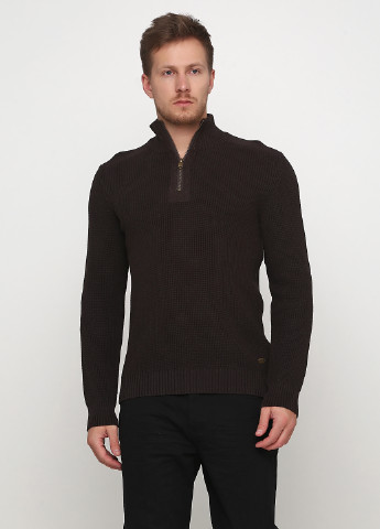 Темно-коричневый демисезонный свитер Tom Tailor