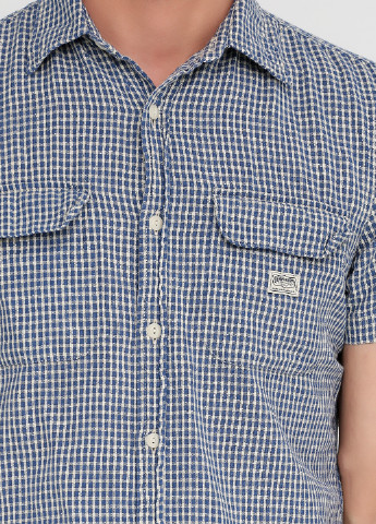 Синяя кэжуал рубашка в клетку Ralph Lauren с коротким рукавом