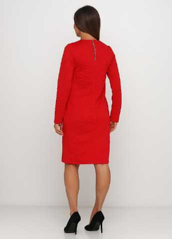 Красное кэжуал платье баллон ANVI однотонное