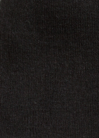 Шапка H&M бини однотонная чёрная кэжуал акрил
