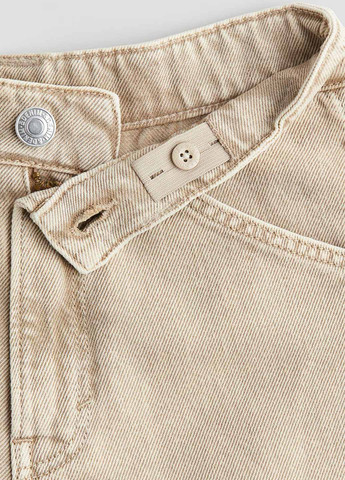 Светло-бежевые демисезонные мешковатые джинсы H&M