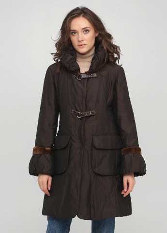 Темно-коричнева демісезонна куртка Bertocci Fourrures