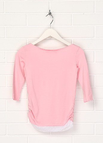 Розовая однотонная блузка Puledro летняя