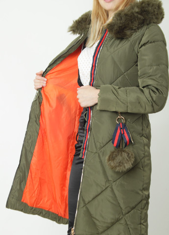 Оливковая (хаки) зимняя куртка Issat
