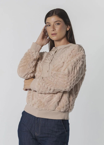 Бежевый свитшот Tommy Hilfiger однотонный без декора (352742777)