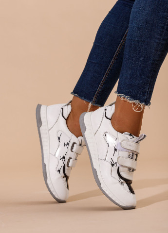 Білі всесезонні кросівки з натуральної шкіри для дівчинки Tutubi