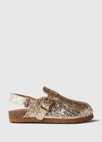 Золотистые праздничные, коктейльные сандалии Gap с ремешком