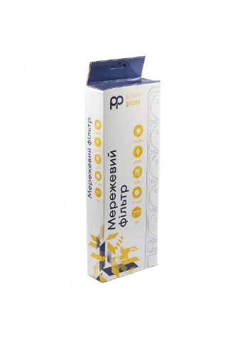 Сетевой фильтр питания 3 м, 5 розеток, евростандарт (JY-1056/3) (PPSA10M30S5B) PowerPlant (251409903)
