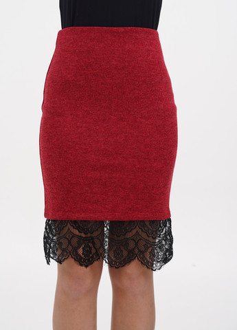 Бордовая кэжуал меланж юбка Laura Bettini карандаш