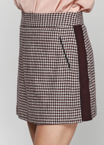 Бордовая кэжуал юбка Zara мини