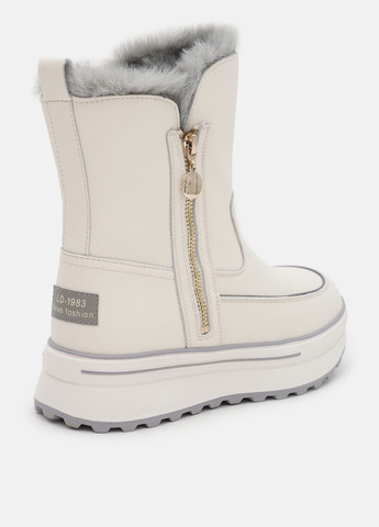 Зимние ботинки Lola Andy с аппликацией, с мехом, с белой подошвой, волнистая подошва