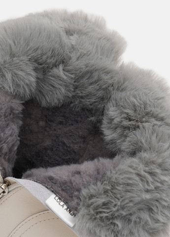 Зимние ботинки Lola Andy с аппликацией, с мехом, с белой подошвой, волнистая подошва