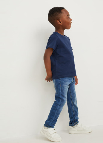 Светло-синие демисезонные зауженные джинсы C&A