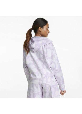 Фиолетовое спортивное толстовка summer full-zip women's hoodie Puma однотонное