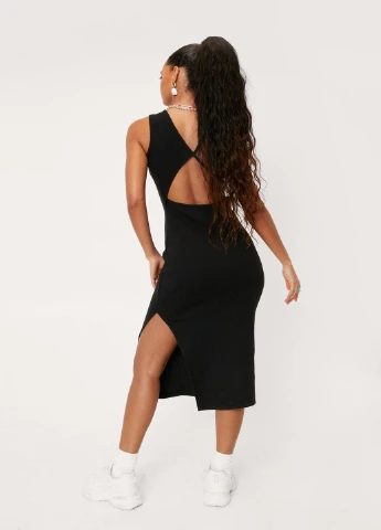 Чорна кежуал плаття, сукня Nasty Gal однотонна