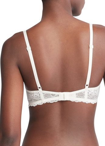 Кремовый балконет бюстгальтер Calvin Klein с косточками нейлон