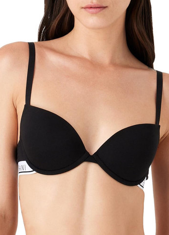 Чорний демісезонний комплект (бюстгальтер, трусики) Emporio Armani