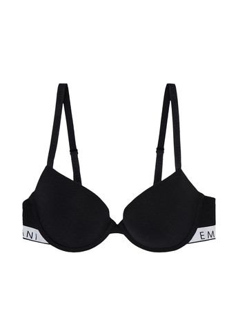 Чорний демісезонний комплект (бюстгальтер, трусики) Emporio Armani