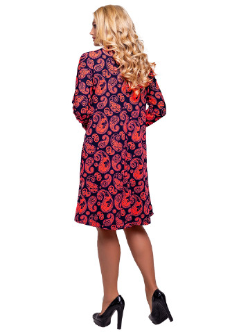 Комбинированное кэжуал платье короткое ST-Seventeen с абстрактным узором