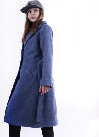 Сіро-синє демісезонне Жіноче пальто оверсайз оверсайз Luxik
