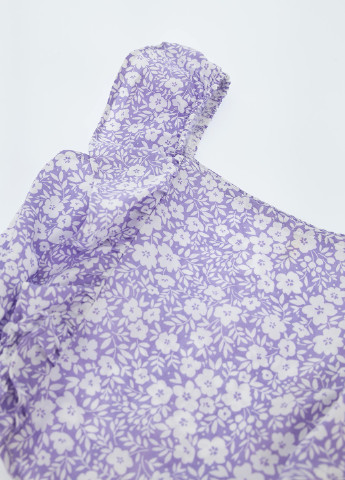 Сиреневый летний комплект(юбка, блуза) DeFacto