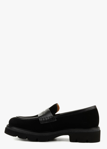 Черные лоферы Le'BERDES с брошкой