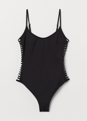 Черный летний купальник слитный H&M