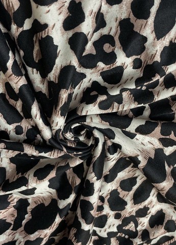 Комбинированное кэжуал платье а-силуэт SHEIN леопардовый