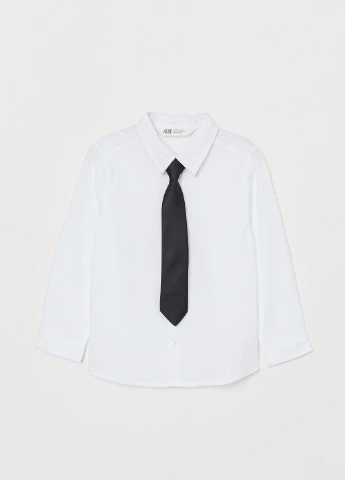 Белая кэжуал рубашка H&M
