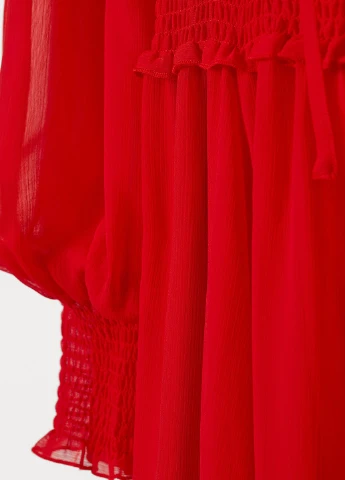 Красное вечернее платье H&M однотонное