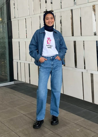 Синя демісезонна куртка Uniqlo
