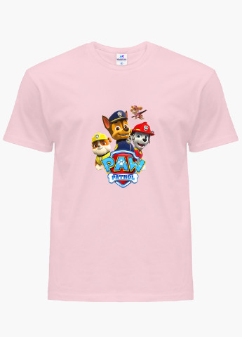 Рожева демісезонна футболка дитяча щенячий патруль (paw patrol) (9224-1606) MobiPrint