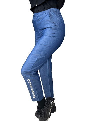 Синие кэжуал летние зауженные брюки SHEIN